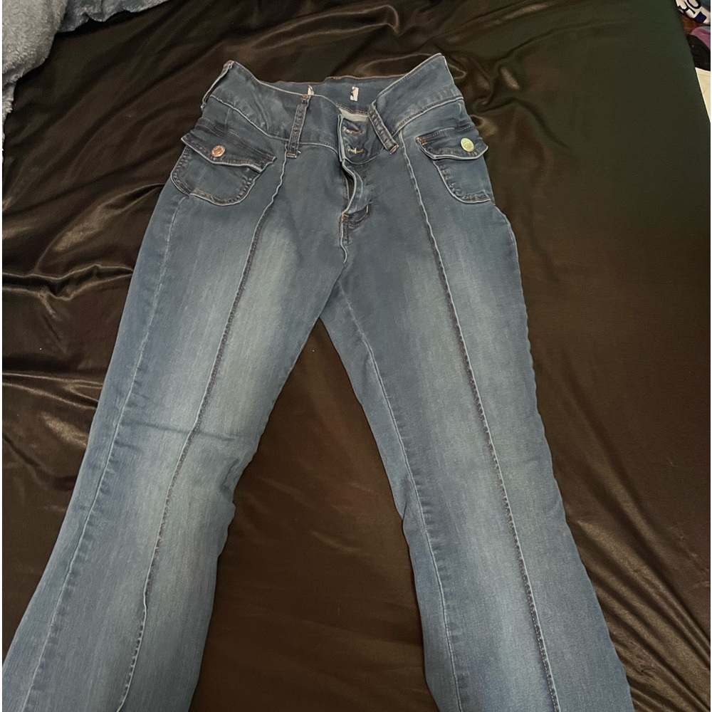 Blue Jeans, Mid-rise, Flare